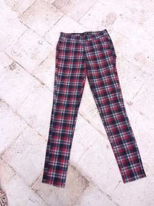 Plaid Skinny Pants
