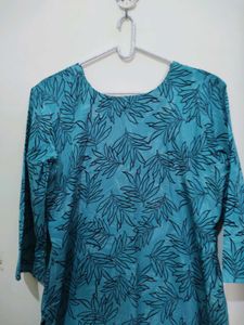 Aquamarine Sea Green Fern Pri Kurta Pajama Dupatta