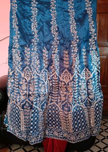 Designer Unstitched Lehenga Blouse Dupatta Set