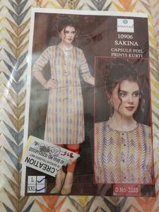 capsule foil print kurti