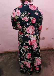 Floral Print Ethnic Gown