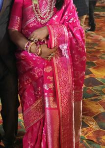 A Silk Saree Very Heavy With Blouse