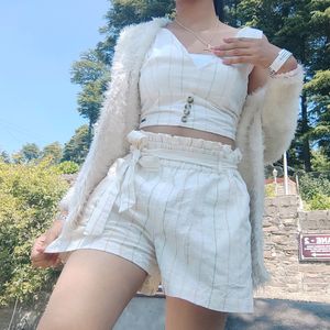 Korean Shorts &amp; Top Cord Set Stylish Pinterest