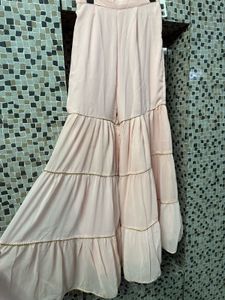 Elegant Pink Heavy Sharara Suit