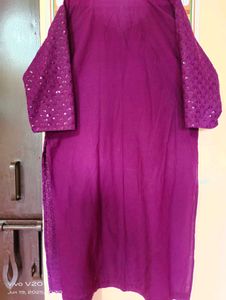 Purple Embellished Tunic