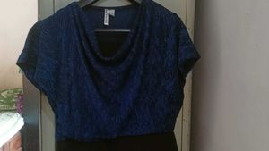 Stunning Blue Black Bodycon Dress