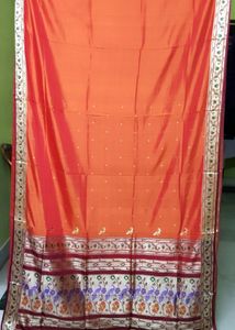 Orange Paithani Saree