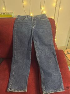 Navy Blue Straight-Fit Jeans | Size 30