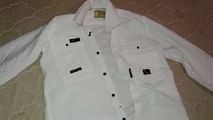 White Patterned Casual Shirt