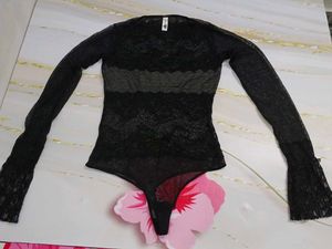 (1100)Lace Bodysuit Top