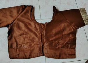 Brown Silk Blend Saree