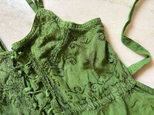 Green Fairycore Tank Dress