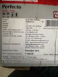 Inalsa Kettle Unused