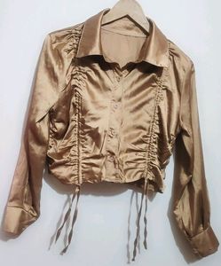 Tan Golden Crop Top For Girl Or Woman 34 Bust