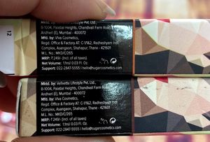Combo Offer - Lakme 9 To 5 Nail Paint In The Shade Red Alert With 2 Sugar Cosmetics Mini Lipstick ( Shade Hot Apricot And Rust Lust)
