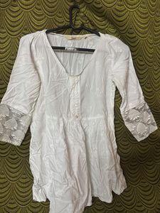White Embroidered Top