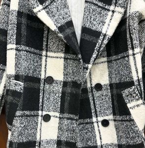 Plaid Double Breasted Coat