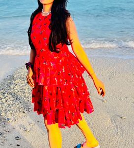 Pink Dress Chili Print