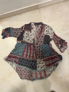 Boho Patchwork Print Tunic