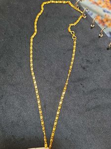 2K Gold Polish Om Shiv Trishul Locket With Chain