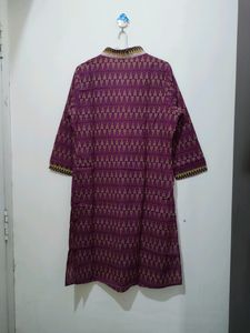 Multicolor Leaf Print Kurta