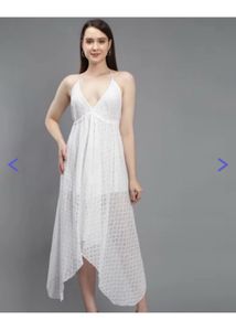 White Lace Beach High Low Halter Neck Maxi Dress