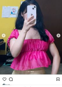 Pink Peplum Top