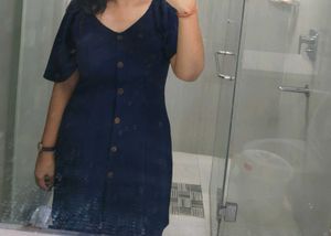 Cute Navy Mini Dress (L Size)