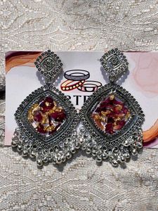 Boho Floral Statement Earrings pack of 1