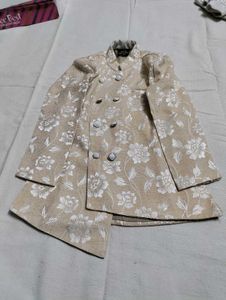 Floral Print Double Breasted Sherwani