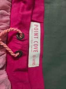 Pink Mesh Overlay Skirt