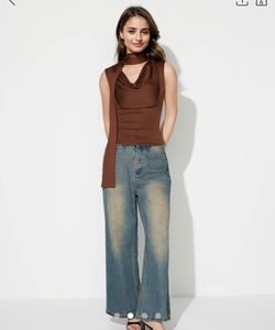 Ribbon Brown Tank Top