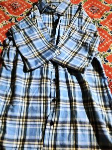 Blue Plaid Shirt
