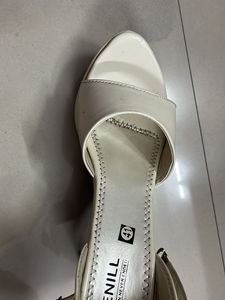 White Denill Heels - Size 41