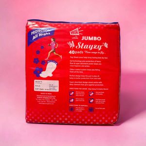 Stayzy Jumbo XXL Maxi Pads - 40 Count