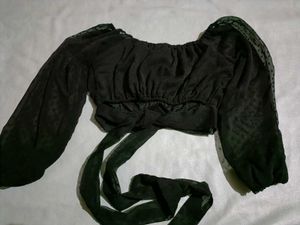 Black Crop Top For Women