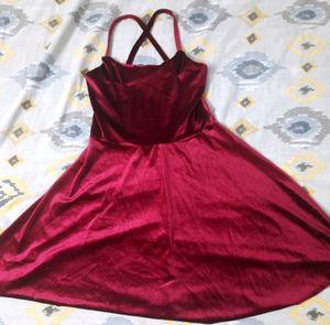 Hot Maroon Dress ♥️
