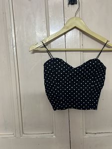 Black Polka Dot Top
