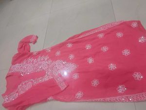 Peach Mirror Kurta Set...❤️🎀