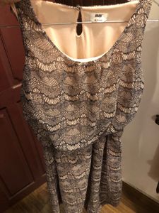 Lace Overlay Dress - Elegant & Chic