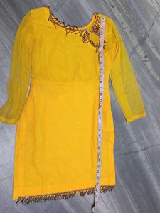 Hand Stitched Haldi Dress