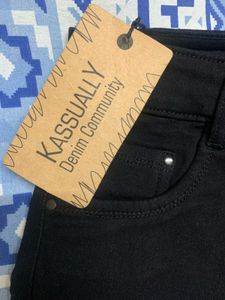 New Black Denim Shorts