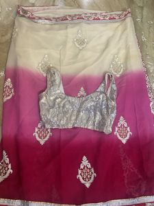 Elegant Pink Ombre Saree