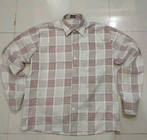 checked pattern men off white shirts