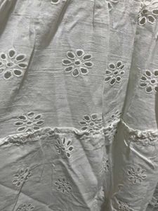 White Dress With Cut Work