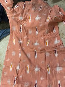 Peach Printed Kurta