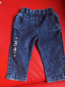 Cute Girl Denim Capri Pants