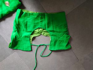 Parrot Green Saree