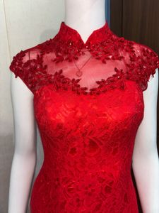 Red Lace Ethnic Gown