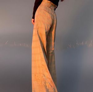 Forever21 Plaid Wide Leg Trousers
